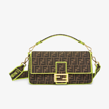 Fendi Baguette Large Roma Amor Fabric Bag 8BR771 A6V5 F17U3