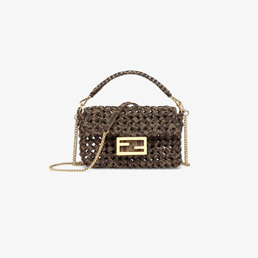 Fendi Baguette Jacquard fabric interlace bag 8BS017 ABMR F0A6E