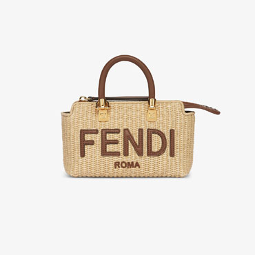 Fendi By The Way Mini Beige cotton fiber bag 8BS067 ANWB F1PLF