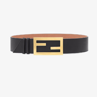 Fendi High Belt Two Loops FF Baguette Buckle 8C0612 A5DY F155L