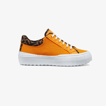 Fendi Force Orange Canvas And Tpu Low Tops 8E8110 AF5A F1DUY