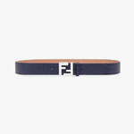 Fendi Blue Romano Leather Belt 7C0403 SFR F0CQK