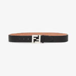 Fendi Black Romano Leather Belt 7C0403 SFR F0GXN