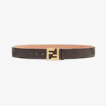 Fendi Brown Cuoio Romano Leather Belt 7C0403 SFR F12G2