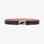 Fendi Black Leather Belt 7C0420 SFR F0GXN