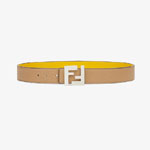 Fendi Beige Leather Belt 7C0424 AB59 F1AEH