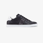 Fendi Sneakers Black Leather Low Tops 7E1166 A3XL F16OK