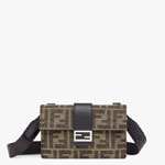 Fendi Baguette Pouch Brown fabric bag 7M0295A9ZLF0L3T