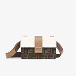 Fendi Baguette Pouch Brown Fabric Bag 7M0295 AB50 F1A9Z