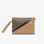 Fendi Diagonal Flat leather pouch 7VA491AJF8F1EGA