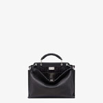 Fendi Peekaboo Essentially Black Leather Bag 7VA506 A91A F0GXN