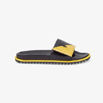 Fendi Slides Black Leather Fussbett 7X1293 TVT F036B