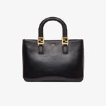 Fendi Ff Tote Small Black leather bag 8BH367 A9Y0 F0KUR