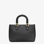 Fendi FF Tote Small Black Leather Bag 8BH367 SFR F0KUR