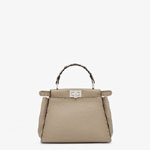 Fendi Peekaboo Mini Dove Grey Selleria Bag 8BN244 N8K F04YB