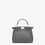 Fendi Peekaboo Mini Dark Grey Selleria Bag 8BN244 Q0J F0N9A