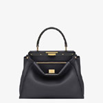 Fendi Peekaboo Medium Black Leather Bag 8BN290 3ZN F0KUR