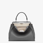 Fendi Peekaboo Medium Dark Grey Selleria Bag 8BN290 Q0J F0N9A