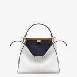 Fendi Peekaboo X-Lite Medium White Leather Bag 8BN310 SMT F19PC