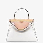 Fendi Peekaboo ISeeU Medium White leather bag 8BN321A6V3F1CMP