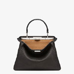 Fendi Peekaboo Iseeu Medium Black Selleria Bag 8BN321 ADYL F1EEJ