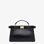 Fendi Peekaboo Iseeu East West Black Leather Bag 8BN323 ADYC F1CJZ