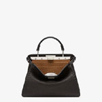 Fendi Peekaboo I Seeu Small Black Selleria Bag 8BN327 ADYL F1EEJ