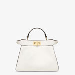 Fendi Peekaboo Iseeu Small White Leather Bag 8BN327 AFL0 F1E8C