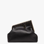 Fendi First Medium Black leather bag 8BP127ABVEF0KUR