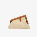 Fendi First Small Natural straw bag 8BP129APG8F1LMM