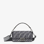 Fendi Baguette houndstooth wool bag FF embroidery 8BR600AKRZF1J5M