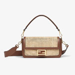 Fendi Baguette Brown leather and macrame bag 8BR600 AOVO F1PII