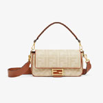 Fendi Baguette Natural straw bag with FF embroidery 8BR600AP4MF1LMP