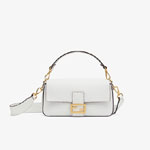 Fendi Baguette White Leather Bag 8BR600 SFR F18XL