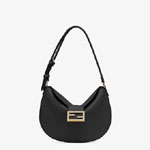 Fendi Small Croissant Black Leather Bag 8BR790 AF2P F0KUR