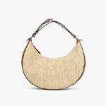 Fendi Fendigraphy Small Natural straw bag 8BR798 ANWB F1L27