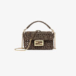 Fendi Baguette Jacquard fabric interlace bag 8BS017 ABMR F0A6E