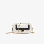 Fendi Easy 2 Baguette White Leather Mini Bag 8BS044 ADC5 F1BZY