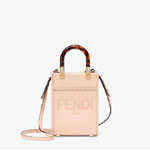 Fendi Mini Sunshine Shopper Pale pink leather bag 8BS051ABVLF1HDG