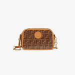 Fendi Camera Case Brown fabric bag 8BT287 A6VO F15WL