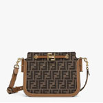 Fendi Touch Brown FF fabric bag 8BT349AGY6F1FSM