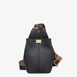 Fendi Guitar Bag Black Leather Mini Bag 8BZ047 A5DY F0KUR