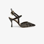 Fendi Colibri Lite Micromesh High Heeled Slingbacks 8J8103 AF5J F1DVH