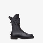 Fendi Promenades Black Leather Biker Boots 8T8067 AD8O F1OS5