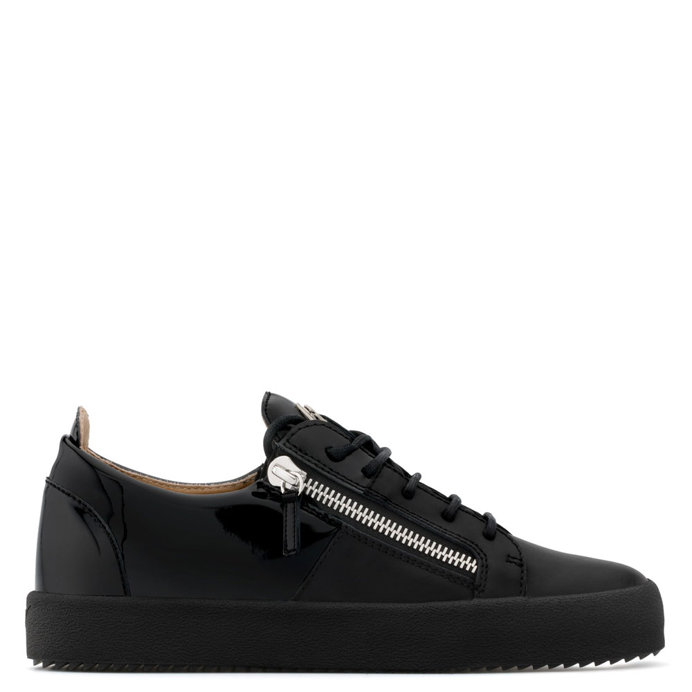 Zanotti double Black calfskin leather low-top sneaker RM80023010: Image 2