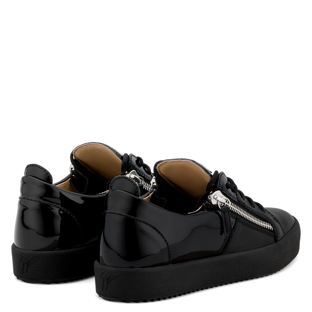 Zanotti double Black calfskin leather low-top sneaker RM80023010: Image 3