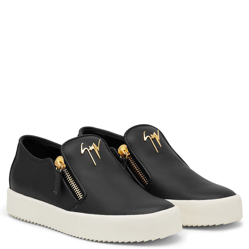 Giuseppe Zanotti adam Black calfskin slip on sneaker RU70005001: Image 1