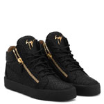 Giuseppe Zanotti kriss Black crocodile embossed calf sneaker RU70009097