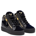 Giuseppe Zanotti kriss Blue velvet mid-top sneaker RU70010007