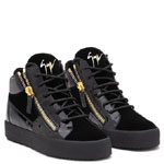 Giuseppe Zanotti kriss Black velvet mid-top sneaker RU70010031